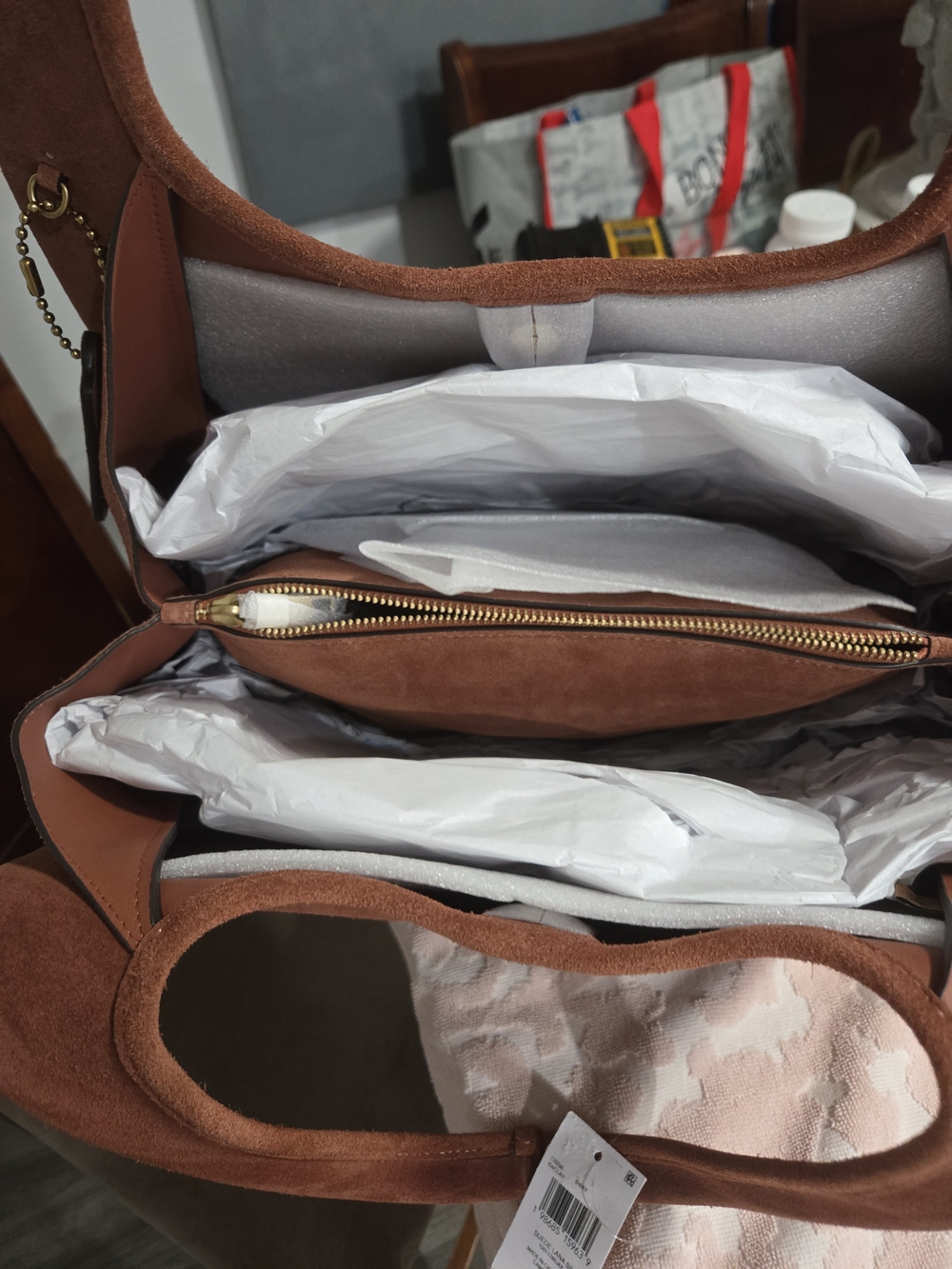 Coach Lana In Suede Color Clay NWT - Picture 4 of 6